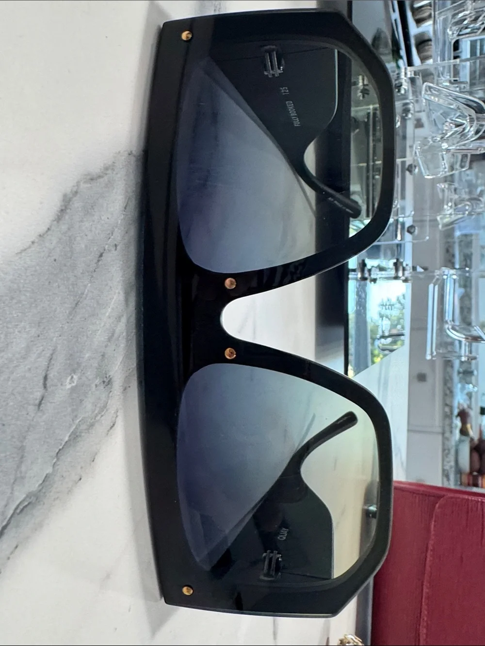 Quay Australia Black Gradient Shield Sunglasses fully Booked 125
